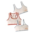 thumbnail image 4 of AJZIOJIRO 2PCS Kids Girls Trim Bralette Bra Teens Rib Spaghetti Strpa Sleeping Bras, 4 of 9