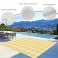 thumbnail image 3 of Yellow Plaid Striped Outdoor Rug for Patio/Deck/Porch, Non-Slip Large Area Rug 3 x 5 Ft, Farmhouse Checkered Modern Abstract Art Indoor Outdoor Rugs Washable Area Rugs, Camping Rug Carpet Runner, 3 of 8