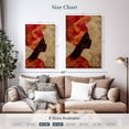 thumbnail image 4 of Elephant Stock African Black Woman Wall Art - Vertical Canvas Wall Art - Living Room Wall Decor - People Canvas - Brown And Red Decor - 24" x 36", 4 of 8