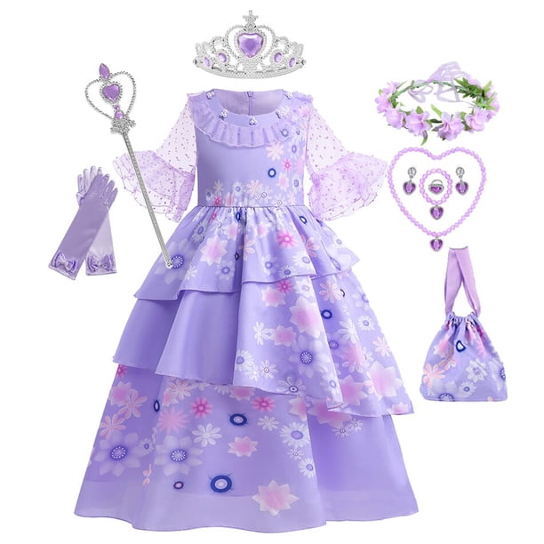 Encanto Isabella tutú vestido princesa niñas Cosplay disfraces niños cumpleaños Halloween Navidad carnaval fiesta noche vestidos 12M Gao Jinjia LED