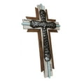 thumbnail image 4 of Rustic Western Faux Wood Blessed Faith Love Hope Family Grace Layered Wall Cross, 4 of 9