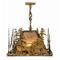 thumbnail image 4 of Meyda 148975 34 in. Deer Through The Trees Oblong Pendant, Antique Copper & Silver Mica, 4 of 7