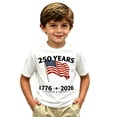 thumbnail image 4 of Hihipz Little Boys 4Th Of July T-Shirt America's 250Th Anniversary National Emblem Print Short Sleeve Round Neck Patriotic Tee, 4 of 4