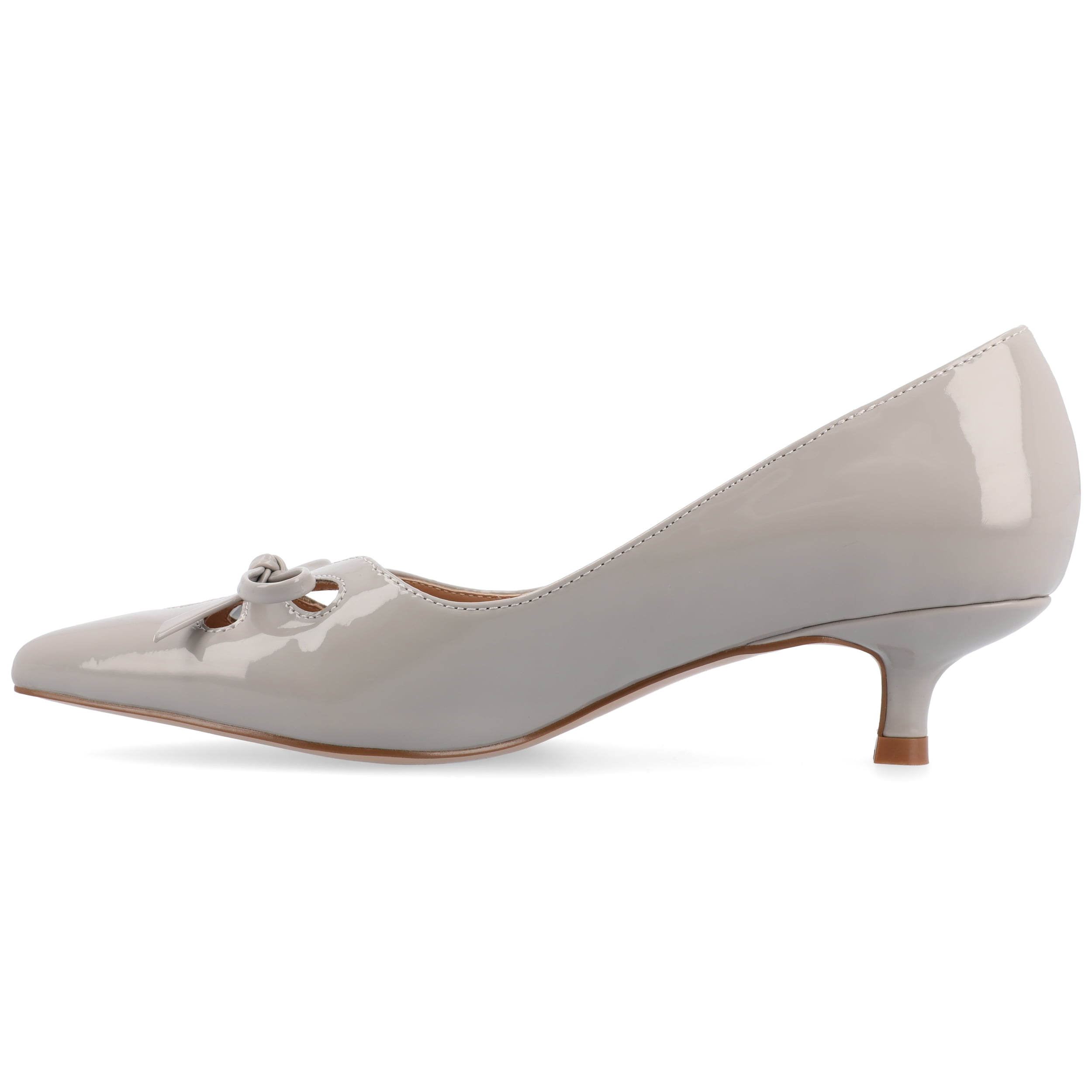 Journee Womens Lutana Pointed Toe Kitten Heel Pumps, Widths Available