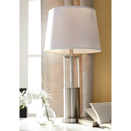 Ashley Furniture Norma Metal Table Lamp In Silver Set Of 2