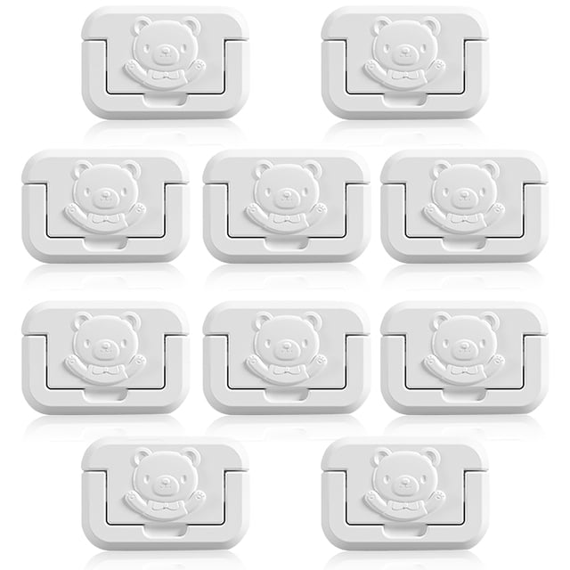 Cubiertas de tomacorrientes de dibujos animados lindos protectores de enchufes decorativos para bebés Tapas protectoras de seguridad retardantes de llama para interiores 2 orificios 10 piezas Yuarrent BA000349-01