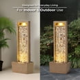 thumbnail image 4 of Teamson Home Coastal Seashells Design Outdoor Water Fountain–Warm Glow Lighting with Steady Flow & Electric Pump, Brown, 4 of 15