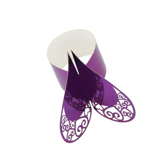 50x Servilletero de Corte Hueco de Papel, Soporte para , Decoración de para de Navidad