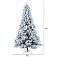 thumbnail image 7 of SEGMART 6ft Pre-Lit Snow Flocked Christmas Tree, Artificial Xmas Tree with 350 Pre-strung LED Lights for Indoor Outdoor Decors, Pre-lit Christmas Tree W/ 928 Branch Tips, Metal Stand, B6011, 7 of 7