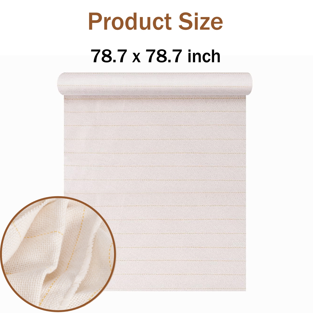 Gomok 79" x 79" Large Primary Tufting Cloth with Yellow Marked Lines Monks, Punch Needle Cloth for DIY Rug-Punch Tufting Gun