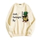 thumbnail image 1 of Gibobby Tops Mujeres Casual Suéter casual de manga larga con cuello redondo y estampado de Just Swingin By para mujer (Beige, M), 1 of 4