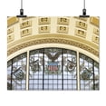 thumbnail image 2 of Print: Main Reading Room. Detail Of Stained Glass Window And Coffered Arch, 2 of 4