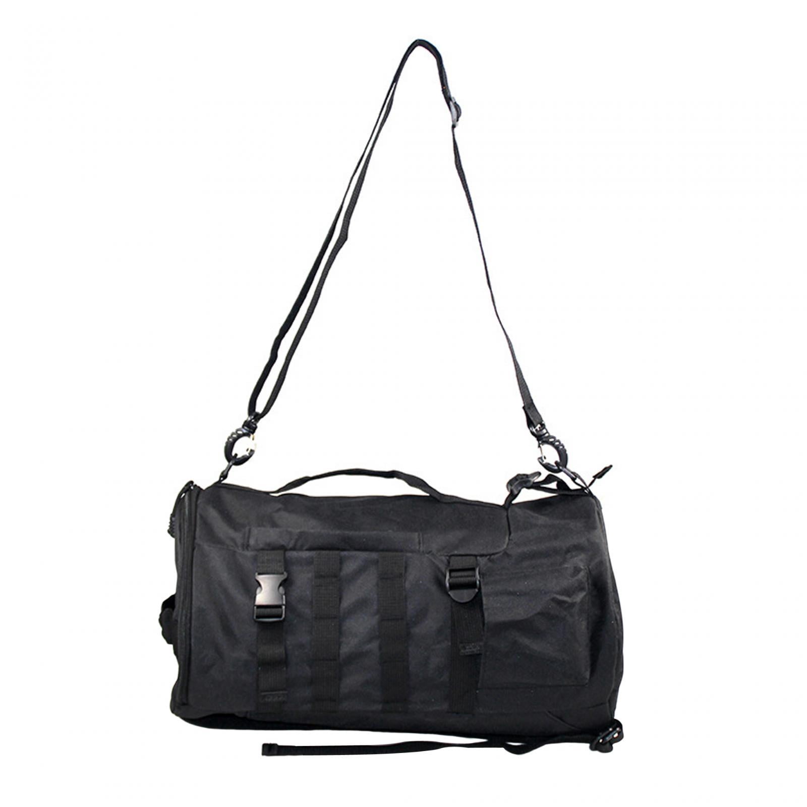 Wswqop Fishing Tackle Bag Fishing Reel Gear Storage Case Fishing Backpack for Traveling Black