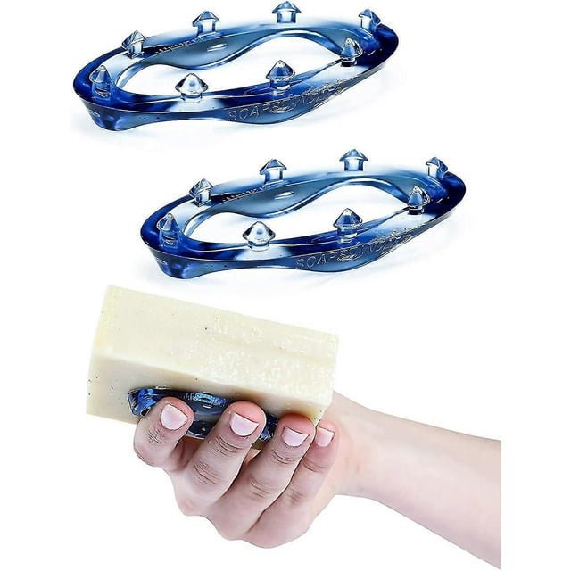 2 Pack Bar Soap Grip no Goo or mess Soap Holder for Bath and Showersrose red