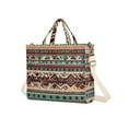 thumbnail image 7 of FORMRS Womens Corduroy Tote Bag Crossbody Shoulder Handbag with Pocket, Tribal Art, 7 of 7