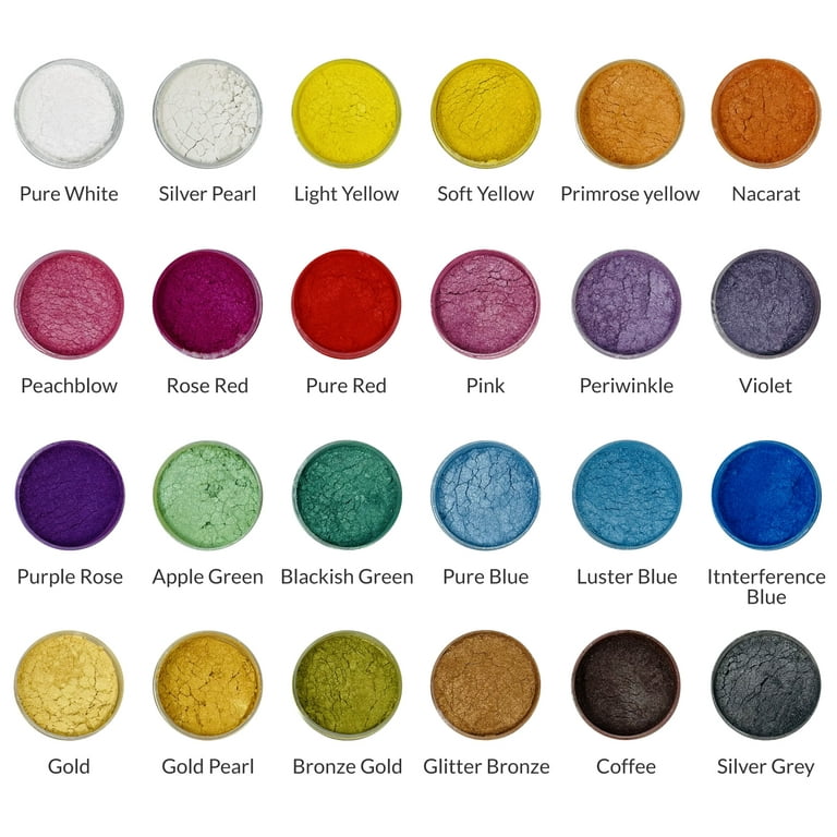 kiikool 10 Oz Soap Dye 24 Colors (0.42 Oz Each) Mica Powder Pigments For  Bath Bomb - Soap Making Colorant Candle Making, Eye Shadow, Blu - 10 Oz Soap  Dye 24 Colors (