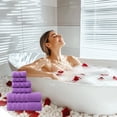 thumbnail image 5 of Xuniizn Bath Towel and Wash Cloths Set: Six-Piece Set (2 Square Towels +2 Hand Towels +2 Bath Towels), cotton, Highly Absorbent & Fade Resistant, 5 of 6
