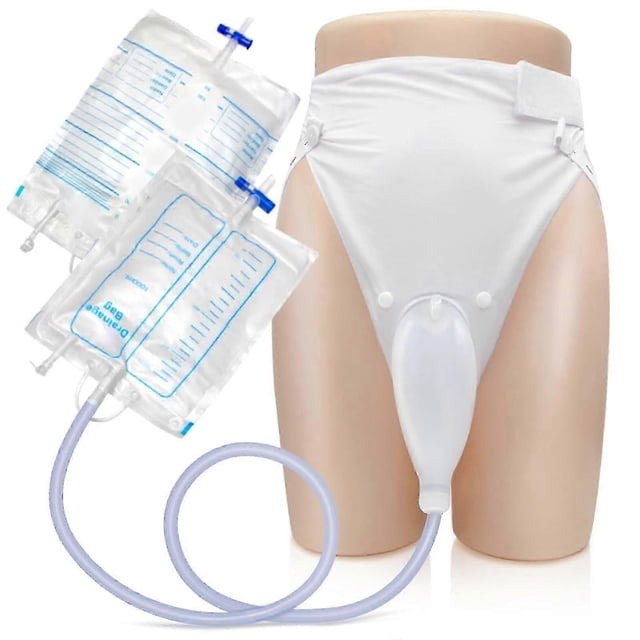 Wearable Urine Bag With Catheter Duct 1000ml 2000ml For Men Women Elderly Urinary Incontinence, Bedridden Patients