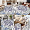 thumbnail image 5 of 5'x7' Area Rugs, Blue Purple Boho Indoor Outdoor Area Rug for Living Room Bedroom, Vintage Abstract Art Floral Ethnic Tribe Washable Bathroom Rugs Kitchen Floor Carpet Mats Home Decor Aesthetic, 5 of 8
