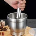 thumbnail image 2 of Trituradora de ajo ergonómica de acero inoxidable 304: cocina rápida, fácil y eficiente, 2 of 11