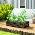 thumbnail image 2 of Outsunny 4' x 2' x 1' Raised Garden Bed, Galvanized Planter Box Grey, 2 of 10