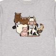 thumbnail image 4 of Inktastic Cute Horse, Sheep, Cow, Pig, and Rooster Farm Animals Boys or Girls Long Sleeve Toddler T-Shirt, 4 of 5