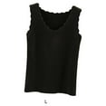 thumbnail image 4 of Sonducket Ropa interior térmica para mujer, chaleco sin costuras para Otoño Invierno, hogar, escuela, capa básica, Tops cálidos, ropa Camisetas sin mangas Negro, 4 of 6