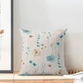 thumbnail image 3 of Watercolor Floral Pillow Covers 18x18 Inch Set of 2, Outdoor Light Blue Flower Throw Pillows Farmhouse Linen Modern Minimalist Aesthetic Floral Pillow Case for Sofa Couch Home Decor, 3 of 6