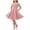 Watermelon Red-01, variant on Ugoldhm Girls Off-the-Shoulder Formal Dress with Pockets - Spaghetti Strap A-Line Party Gown (6-14 Years)