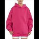 thumbnail image 3 of Sudadera Holgada de Larga con Capucha para Mujer, Estilo Informal, para Otoño e Invierno. Vino Tinto M, 3 of 8