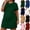 Army Green, variant on POIUYTR Plus Size Women Summer T-shirt Dress Casual Crewneck Short Sleeve Shift Dresses Loose Fit Mini Dress