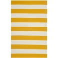 thumbnail image 4 of SAFAVIEH Montauk Saranna Striped Cotton Area Rug, Yellow/Ivory, 6' x 9', 4 of 8