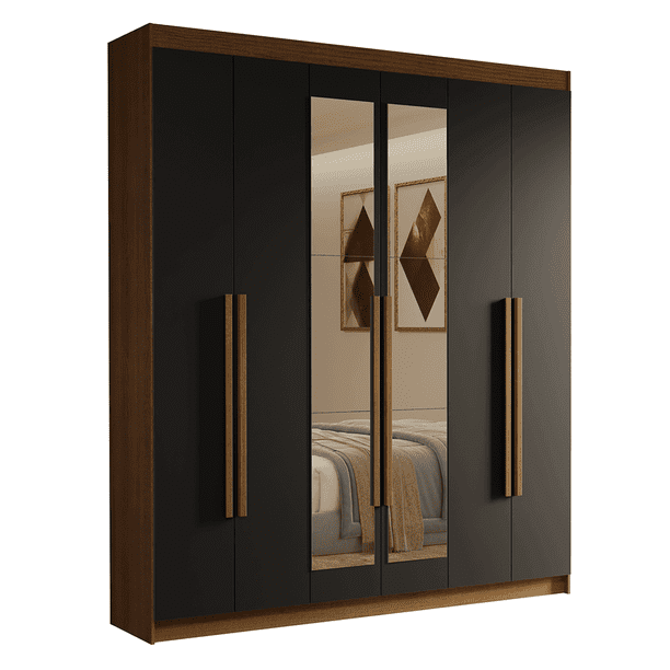 Ropero Closet Madesa Venus 6 Puertas 2 Espejos 180cm MN