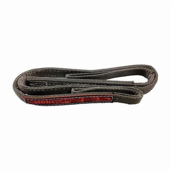 Synthetic Web Sling, Type 3, 4 ft L, 1 in W, Nylon, Gray