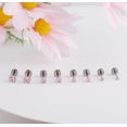 thumbnail image 4 of Hypoallergenic Flat Back Earrings for Women & Men, 4 Pairs Implant Grade Titanium Stud Earrings with Flat Backs for Cartilage, Screw Back Pure Titanium Earrings Set for Sensitive Ears with CZ, 4 of 9