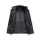 thumbnail image 3 of Abrigo de invierno para hombre, abrigo corto de lana de invierno, abrigo de lana de longitud media, chaqueta de invierno corta con cuello doble extraíble para negocios, ocio al aire libre,, 3 of 5