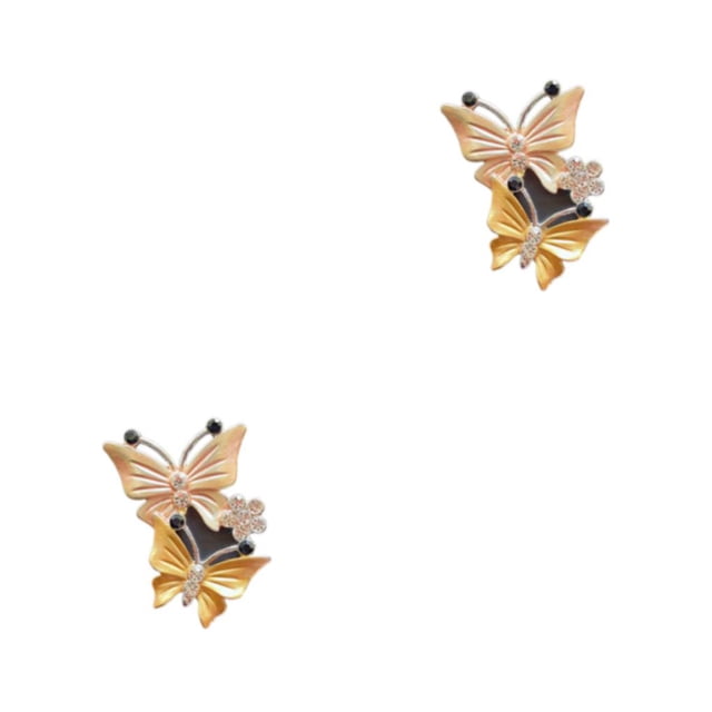 Speravity Clip de ventilación del ambientador de aire del coche Reemplazo reutilizable Rhinestone Clips de fragancia de vehículos automotrices Amarillo 2piezas