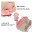 thumbnail image 2 of VORCOOL 1Pc Pink Elderly Woman Statue Cake Ornament Fine Detail Stable Birthday Decoration, 2 of 6