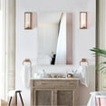 thumbnail image 5 of Aluminum Alloy Frame Wall Mirror Bathroom Mirror Rectangular Vanity Mirror for Bathroom Living Room Silver 38" x 26", 5 of 7