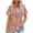 Pink, variant on QQAMB Women's Tops Summer Crewneck Sequin Printed Shirts Casual Short Sleeve Blouses for Women Yellow 2XL