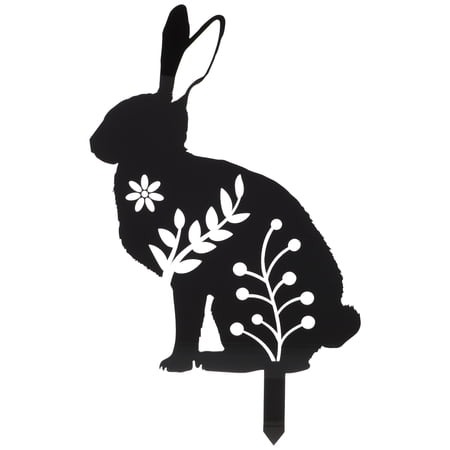BESTONZON Easter Bunny Garden Stake Decorative Easter Acrylic Rabbit Stake Sign Yard Garden Decor