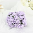 thumbnail image 2 of Efavormart 48 Roses | 4" Tall Lavender Real Touch Artificial DIY Foam Rose Flowers With Stem, Craft Rose Buds, 2 of 5
