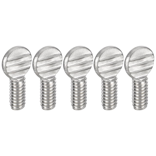 1/4-20 x 1/2" Thumb Screws, 5pack 304 Stainless Steel Fully Thread Screw