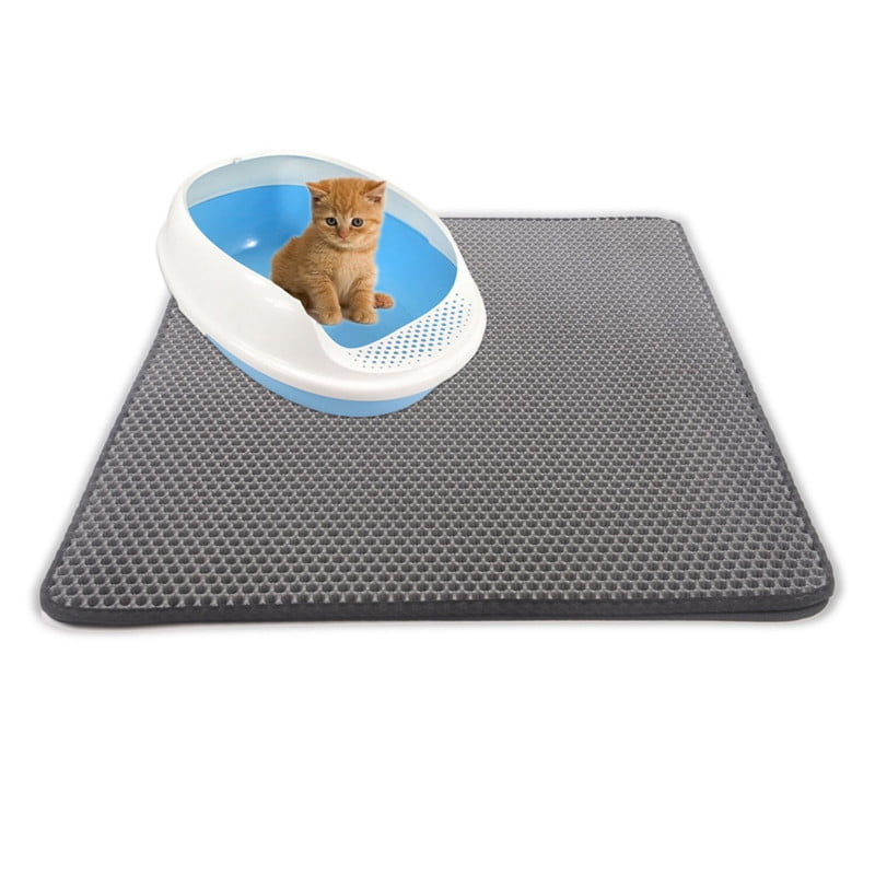 Waterproof Double-Layer Honeycomb Cat Feeding Mat Placemat Litter Trapping M/L 