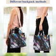 thumbnail image 4 of FORMRS Womens Corduroy Tote Bag Crossbody Shoulder Handbag with Pocket, Black, 4 of 7