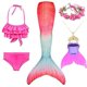thumbnail image 1 of Bikini de sirena Yashi para niños 5 piezas 110 con aletas, 1 of 3
