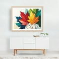thumbnail image 3 of Autumnal Symphony: Layered Maple Leaves - Digital Art Autumn Nature Botanical Floral Geometric Modern Art Unframed Wall Art Print 24 x 30 inches, 3 of 4