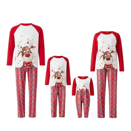 

JBEELATE Family Christmas Pjs Matching Sets Jammies for Adults and Kids Holiday Xmas Sleepwear Set
