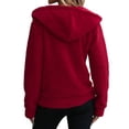 thumbnail image 3 of QAFOPEH Women Christmas Printed Zipper Up Long Sleeve Pocket Fleece Hoodie, 3 of 5