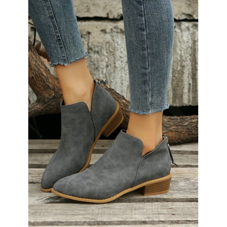 

Zip Back Heeled Booties